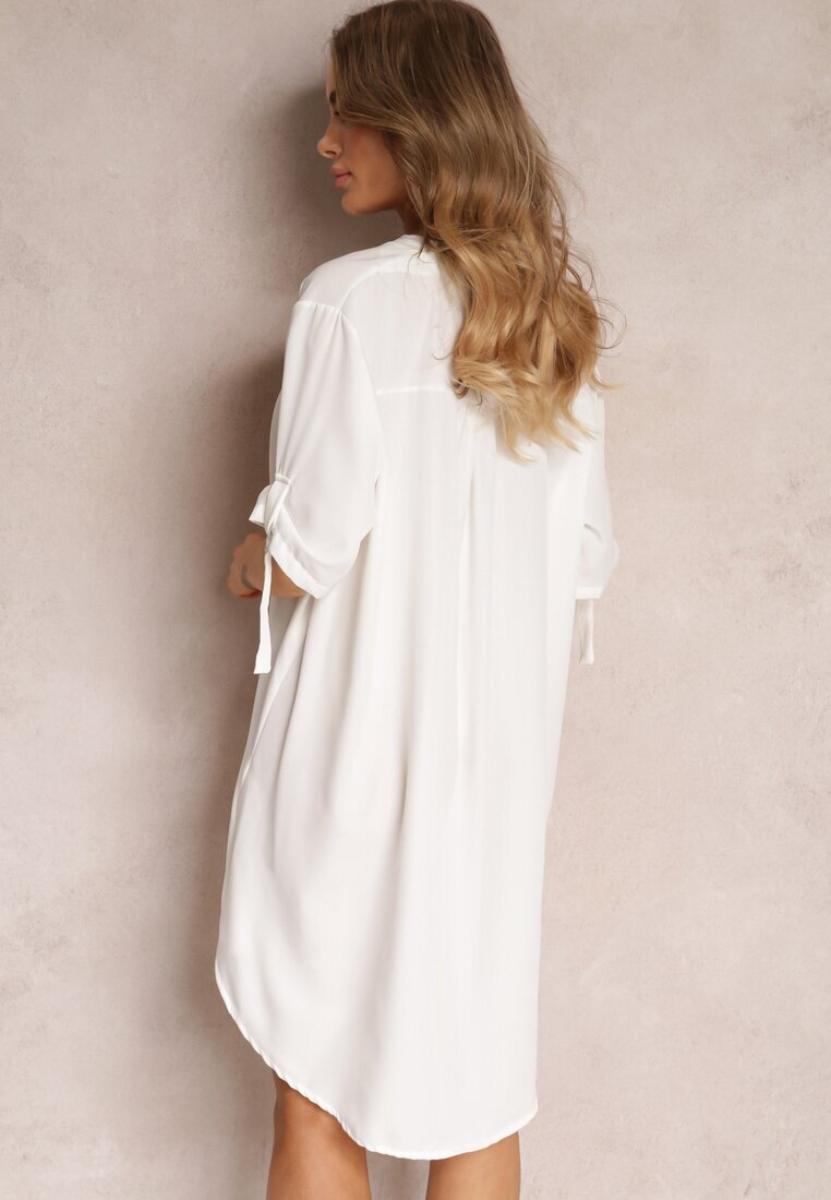 lily rose Rochie Albă tip cutie oversize cu guler Zaya
