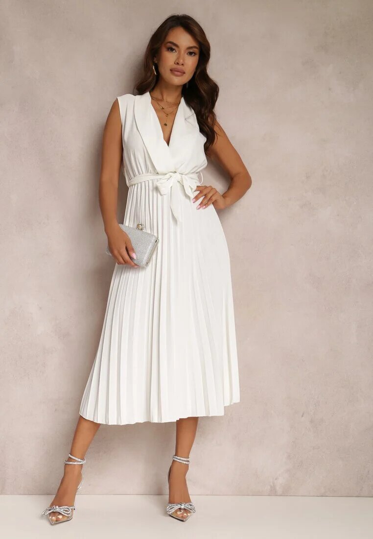 lily rose Rochie Albă Volantis