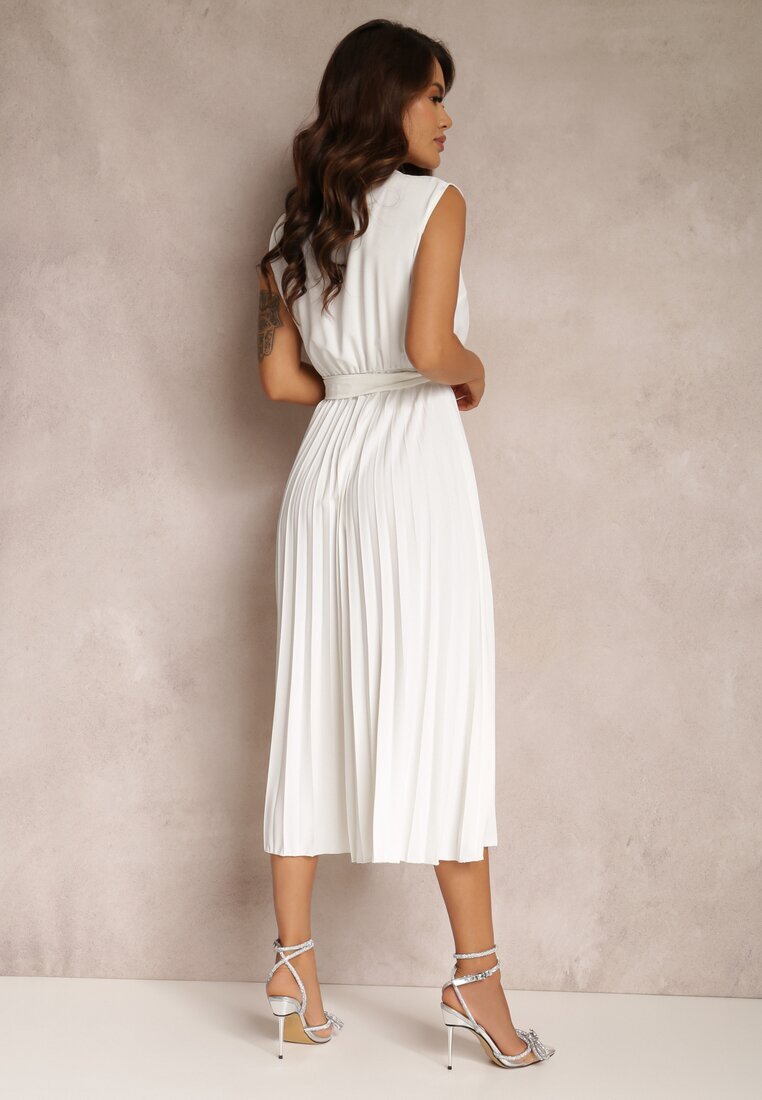lily rose Rochie Albă Volantis
