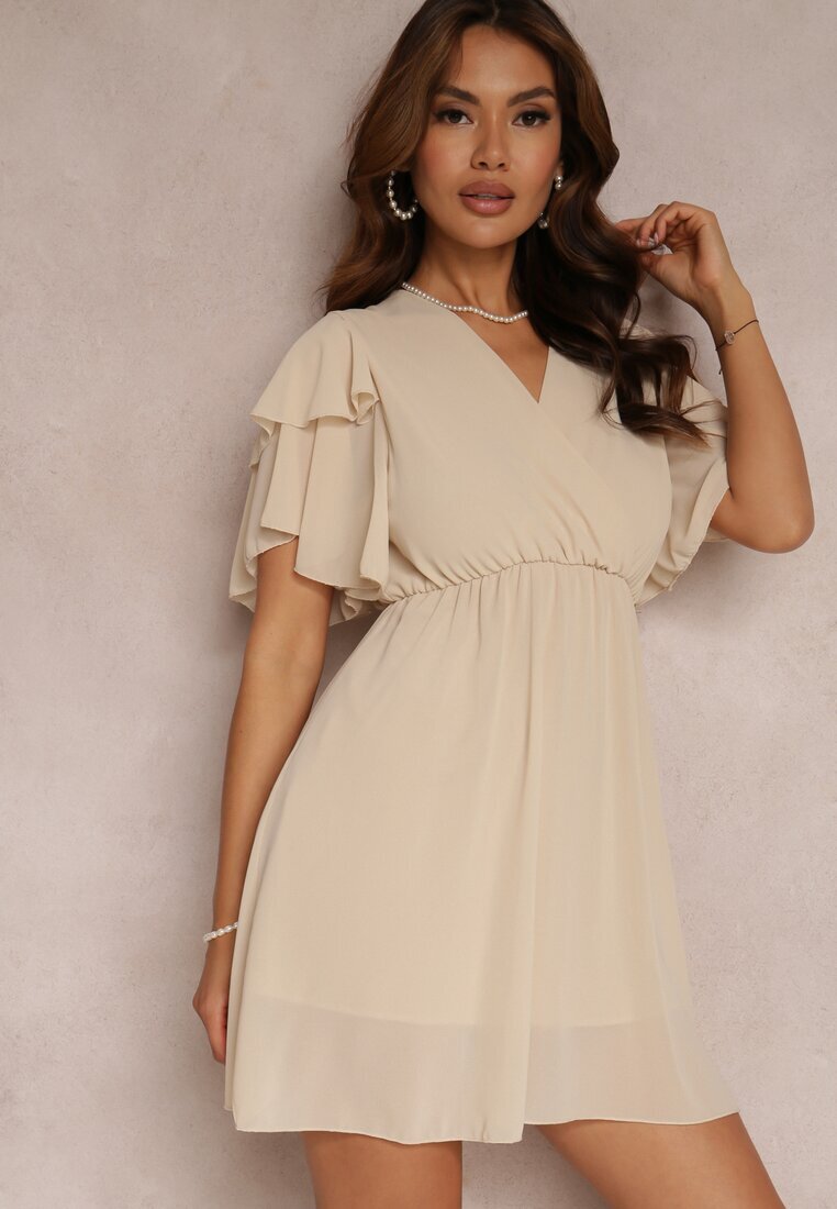 lily rose Rochie Bej Deschis Nemele