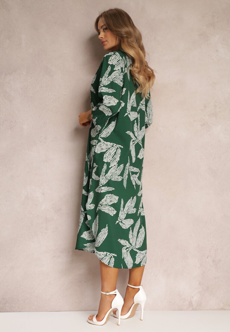lily rose Rochie Cămașă Verde Florală Siois