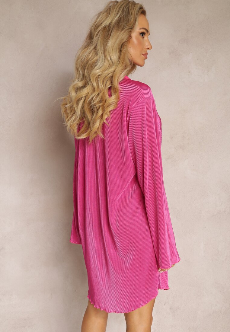 lily rose Rochie Fucsia Tip Cămașă Mini Decorată Cu Pliuri Culven