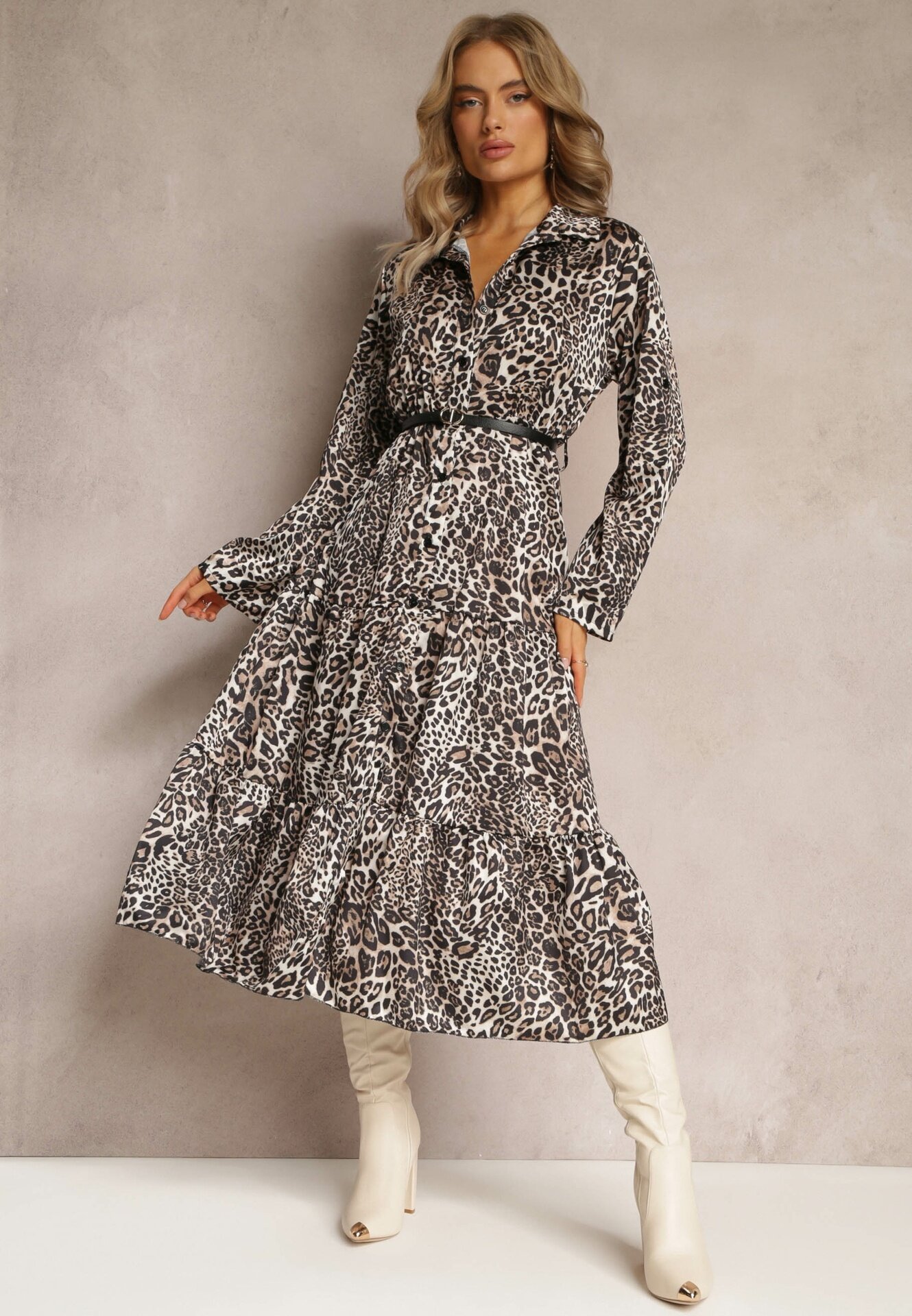 lily rose Rochie Maro leopard cu curea Antibrote