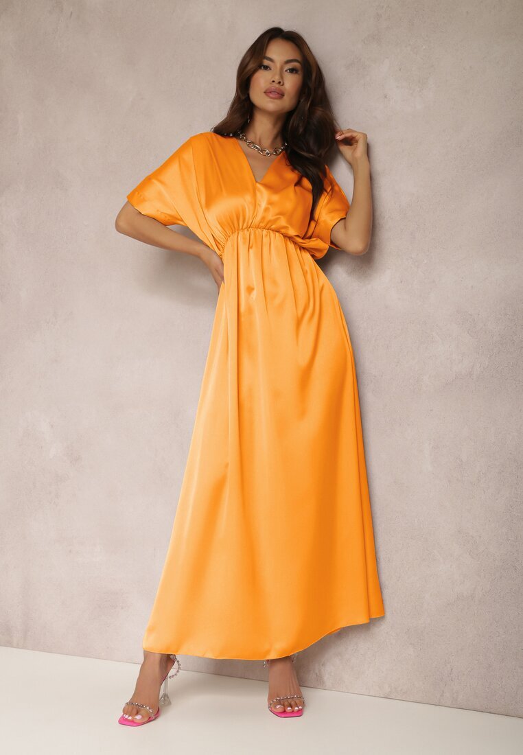 lily rose Rochie Portocalie Satinată Cythora