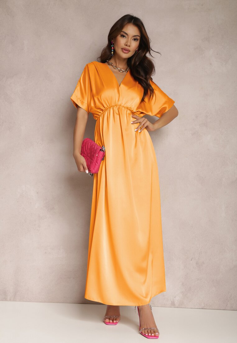 lily rose Rochie Portocalie Satinată Cythora