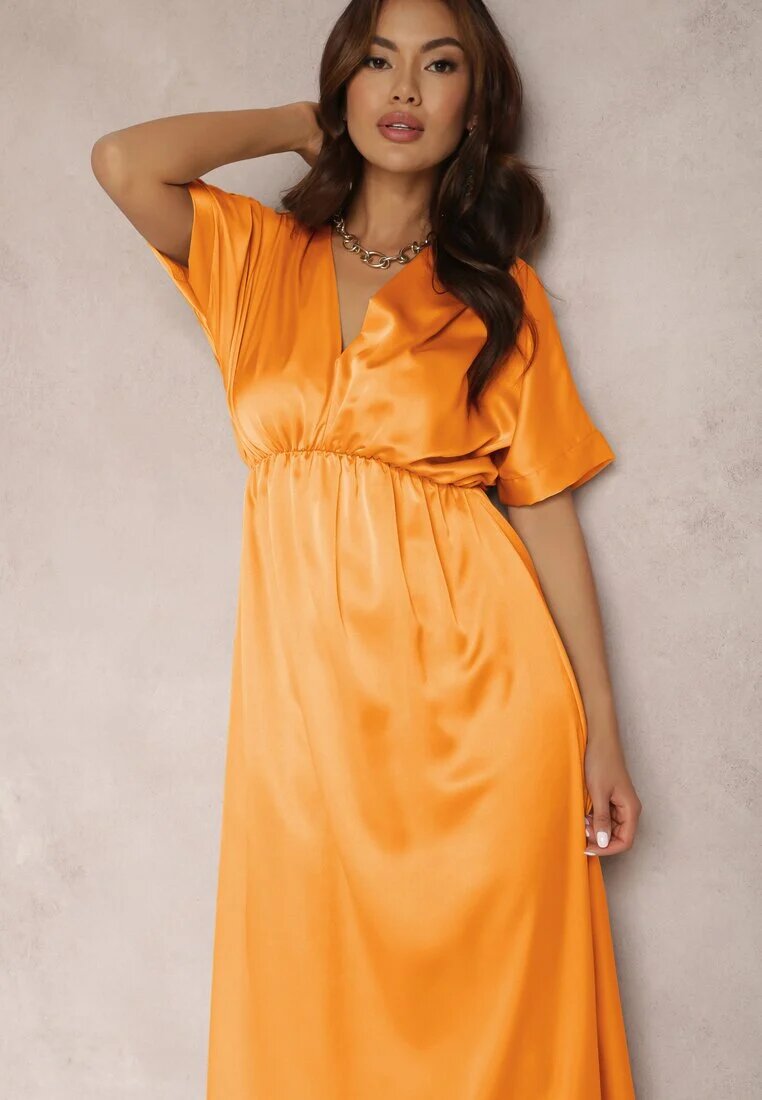 lily rose Rochie Portocalie Satinată Cythora