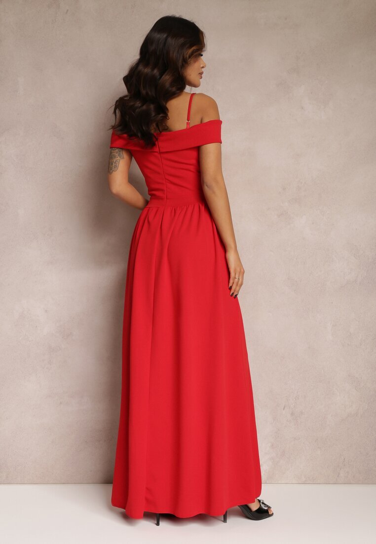lily rose Rochie Roșie de cocktail cu decolteu adânc Maxi Gelfe