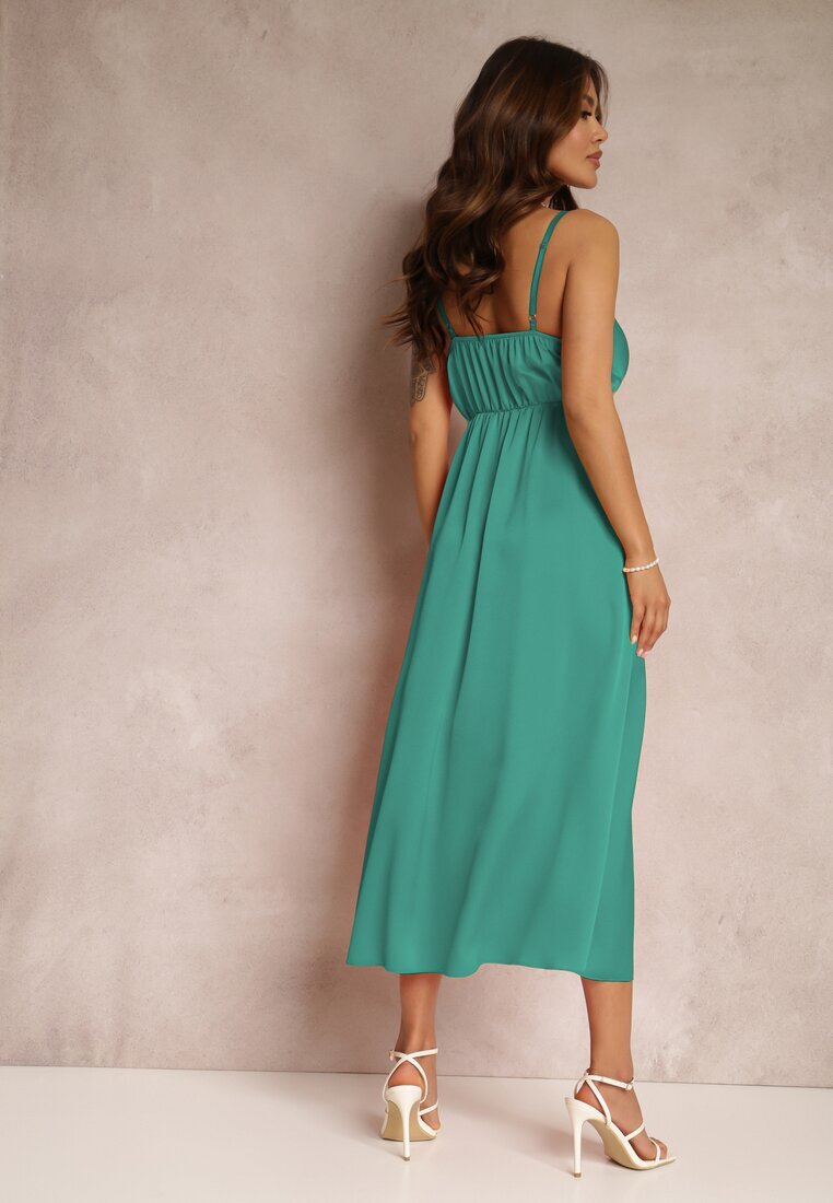 lily rose Rochie Verde de Saten Theophephone