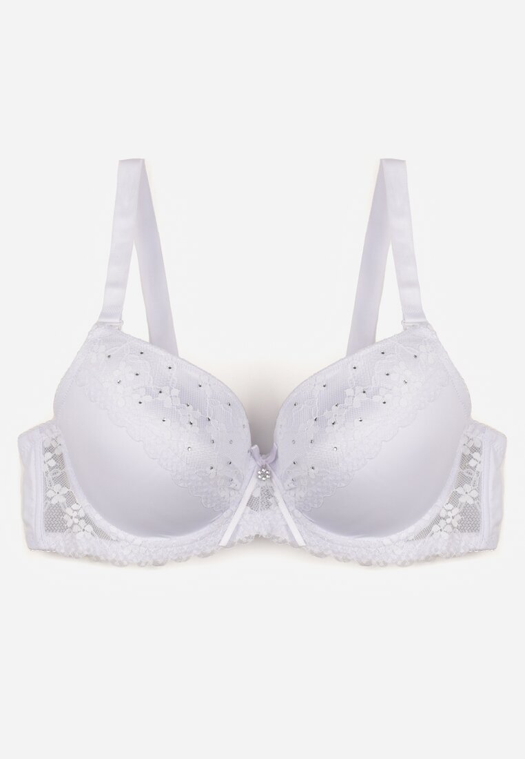 love magnolia Sutien Alb cu Dantelă și Zirconii Himelodia