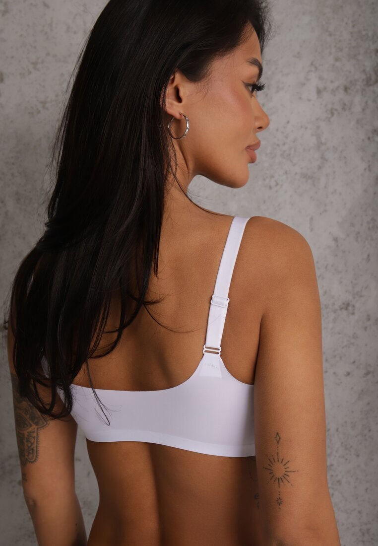 love magnolia Sutien Alb Decorat cu inserții transparente și cu întărire Seanael