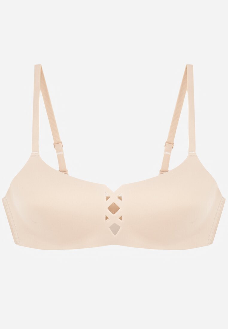 love magnolia Sutien Bej cu finisaj neted cu imitație de legătură Azisene