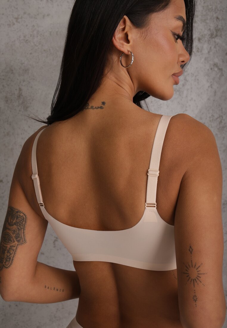 love magnolia Sutien Bej Decorat cu inserții transparente cu întărire Seanael