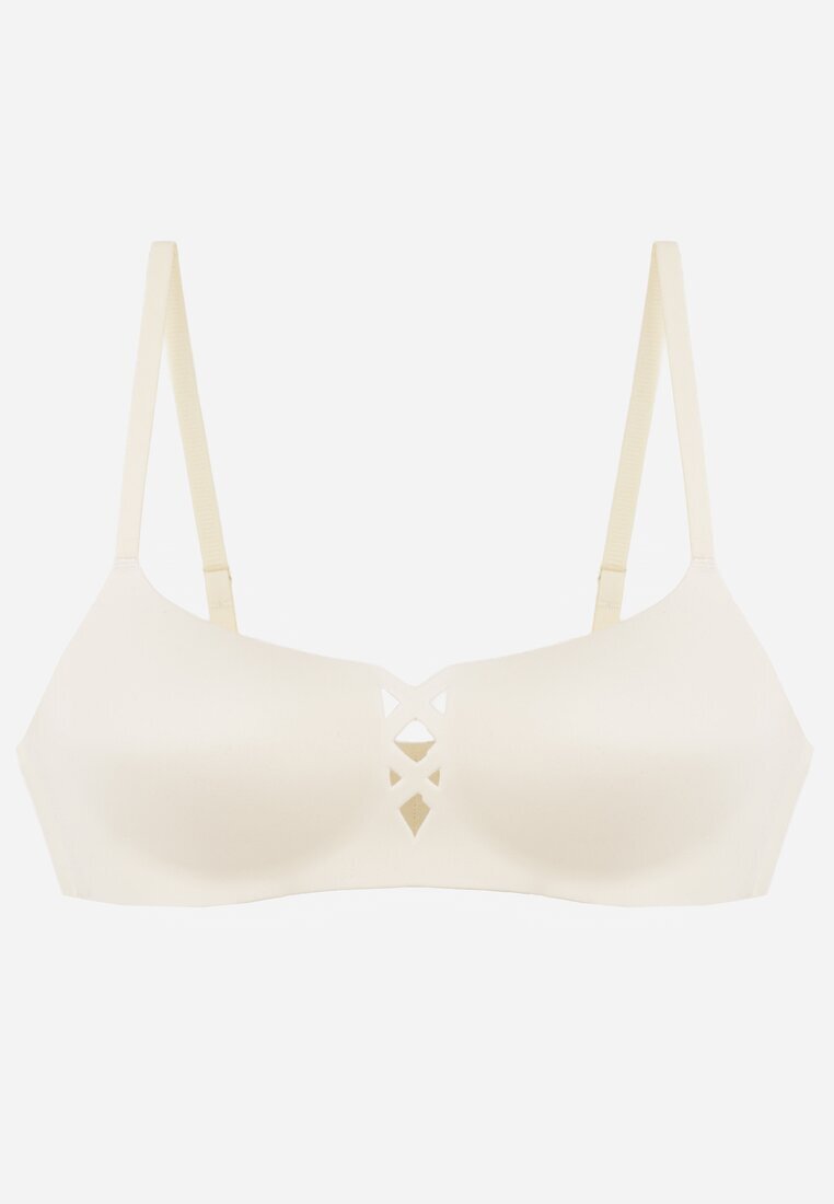 love magnolia Sutien Bej deschis cu un finisaj neted cu imitație de legătură Azisene