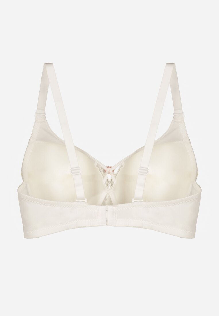 love magnolia Sutien Bej deschis din Dantelă cu Inimă cu Zirconiu Adrievianna