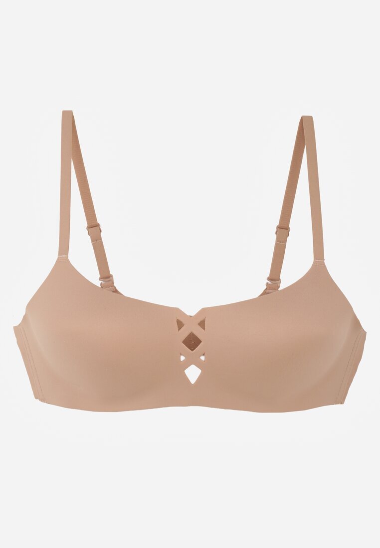 love magnolia Sutien Bej închis cu finisaj neted cu imitație de legătură Azisene
