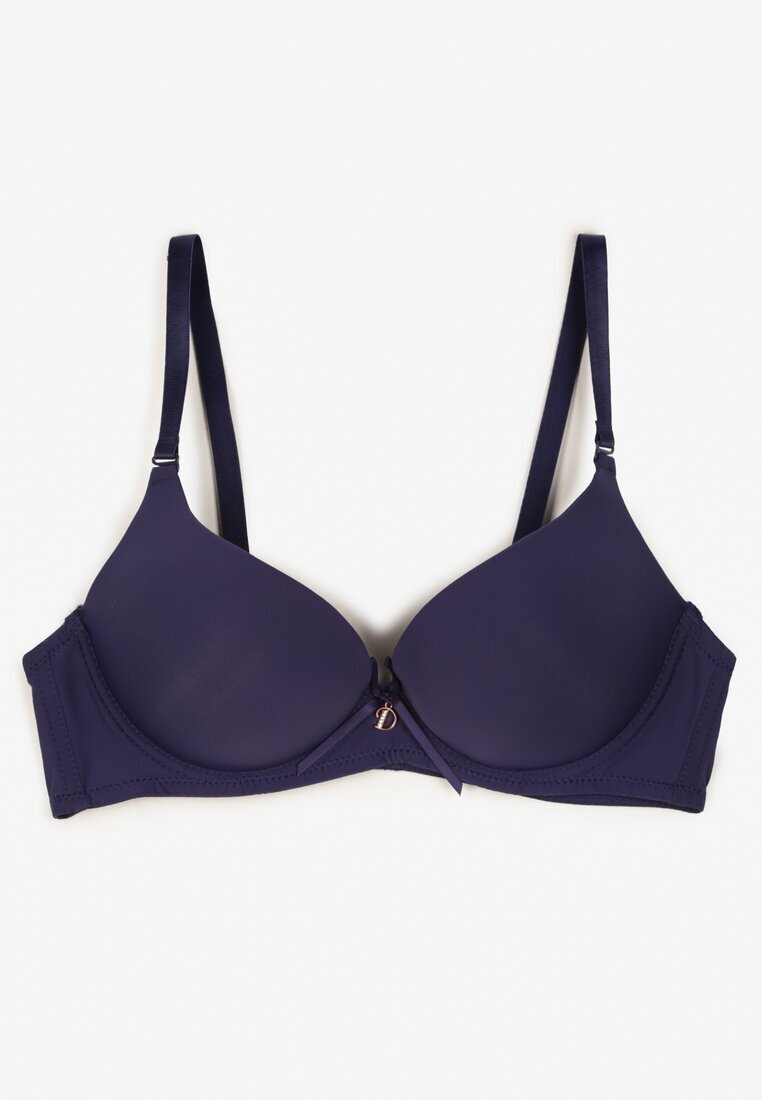 love magnolia Sutien Bleu marin cu finisaj neted și bretele detașabile Salireva