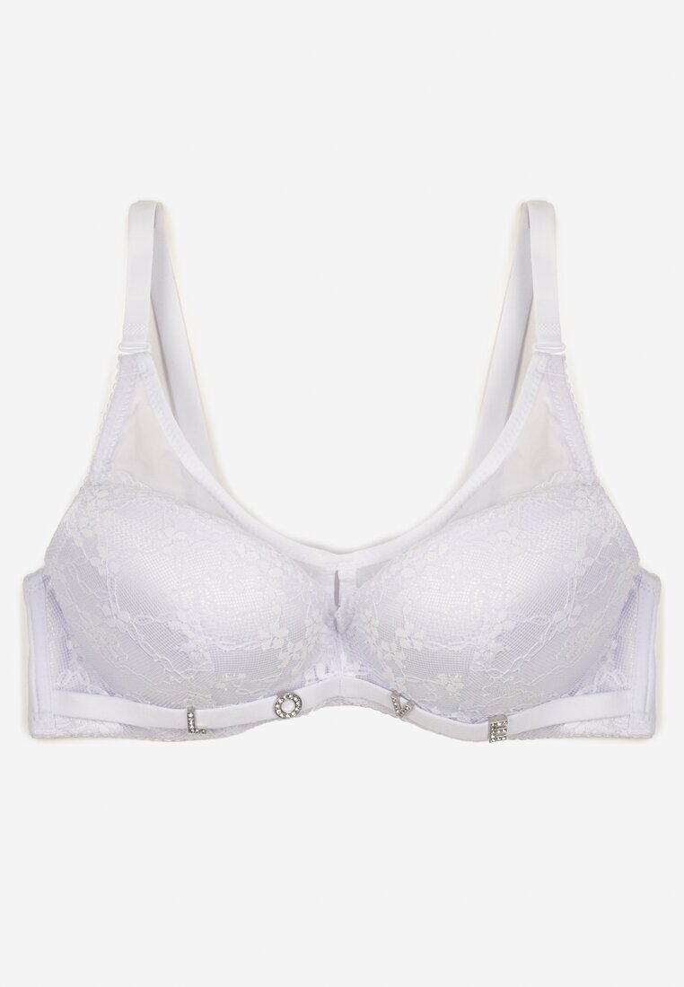 love magnolia Sutien de dantelă Alb cu bretele detașabile Revalora