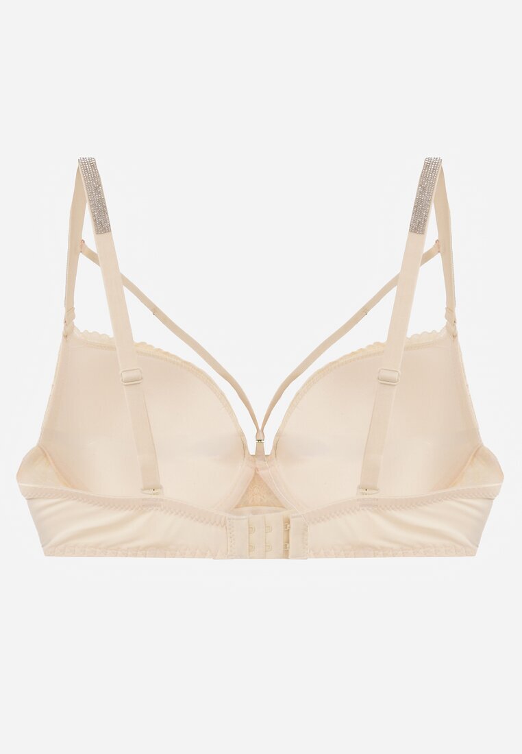 love magnolia Sutien din dantelă bej deschis ornat cu fundiță Falzedia