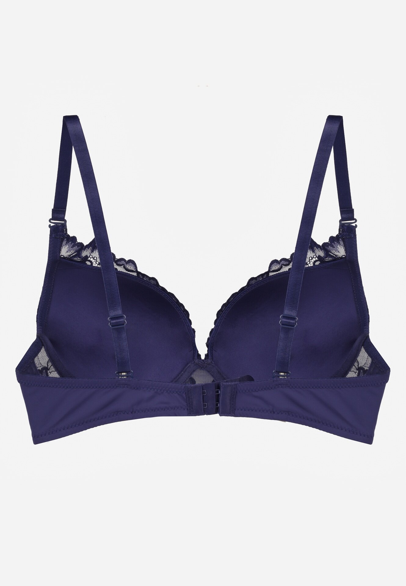 love magnolia Sutien din dantelă Bleumarin decorat cu aplicație metalică Mirzedi