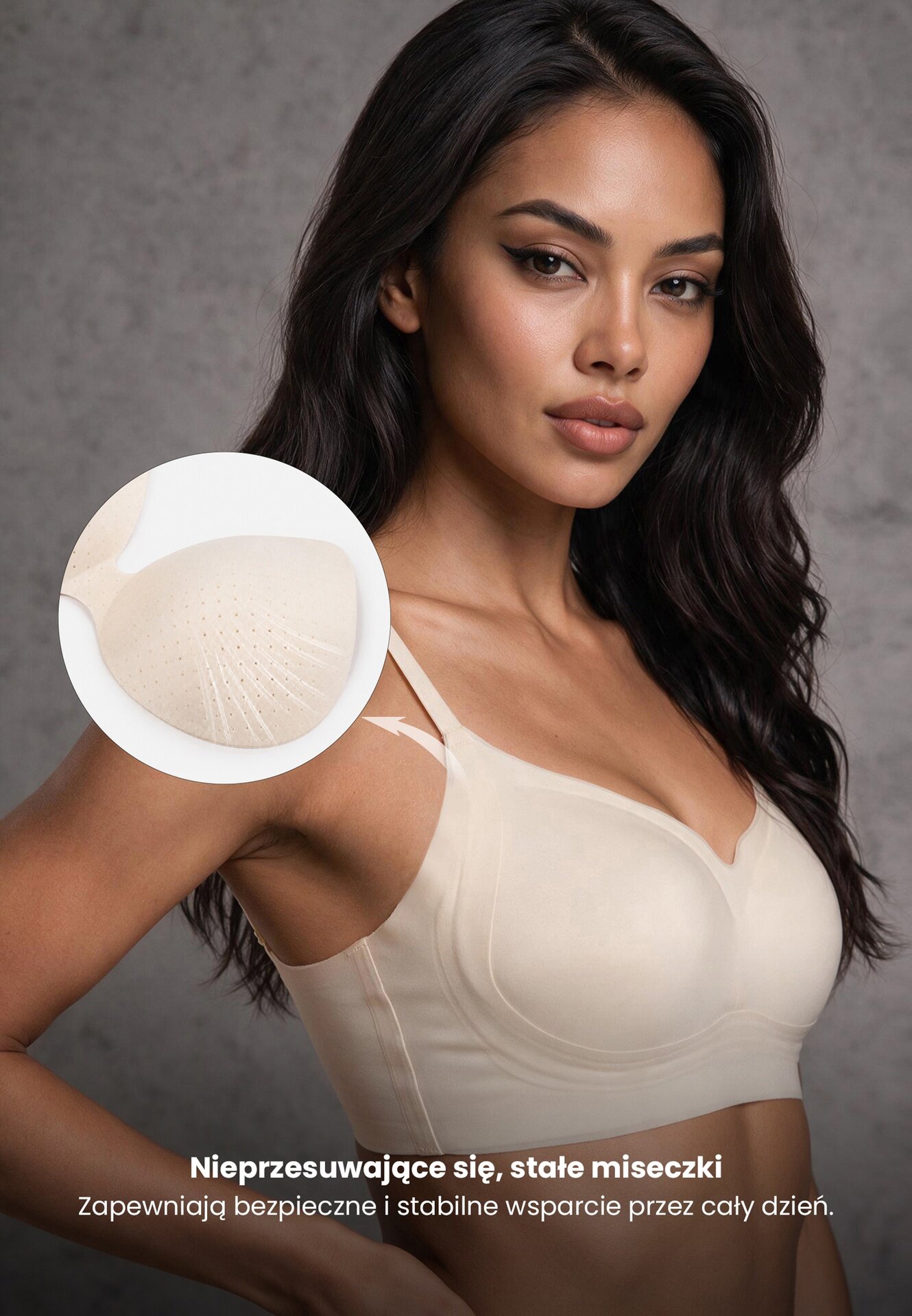 love magnolia Sutien Elastic Fără Cusături Fără Armătură Bej Deschis Edaelia