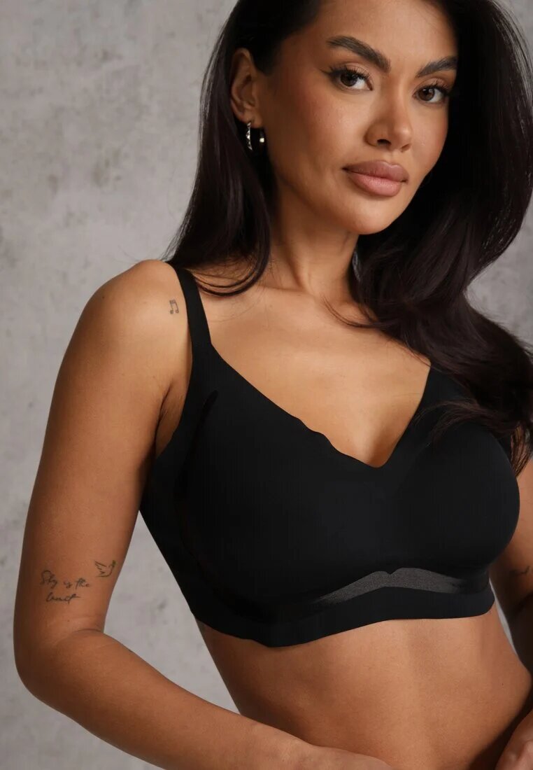 love magnolia Sutien Negru Decorat cu inserții transparente cu întărire Seanael