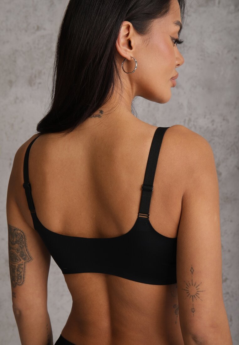 love magnolia Sutien Negru Decorat cu inserții transparente cu întărire Seanael