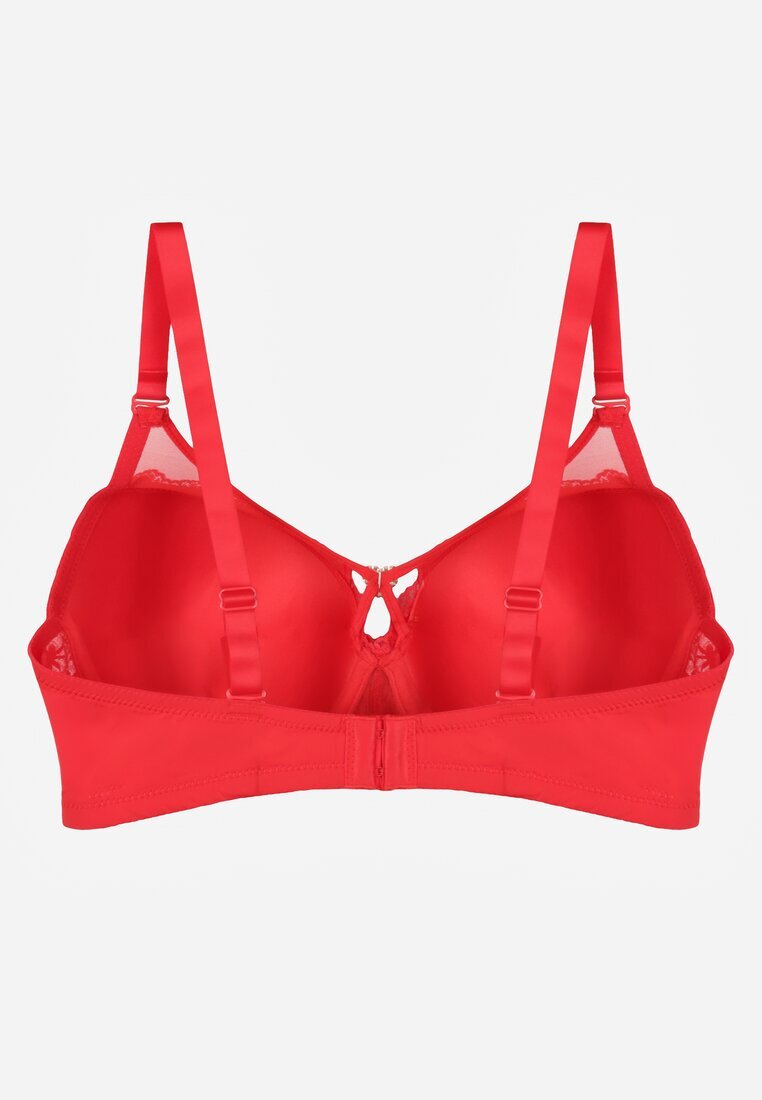 love magnolia Sutien Roșu din Dantelă cu Inimă cu Zirconii Adrievianna