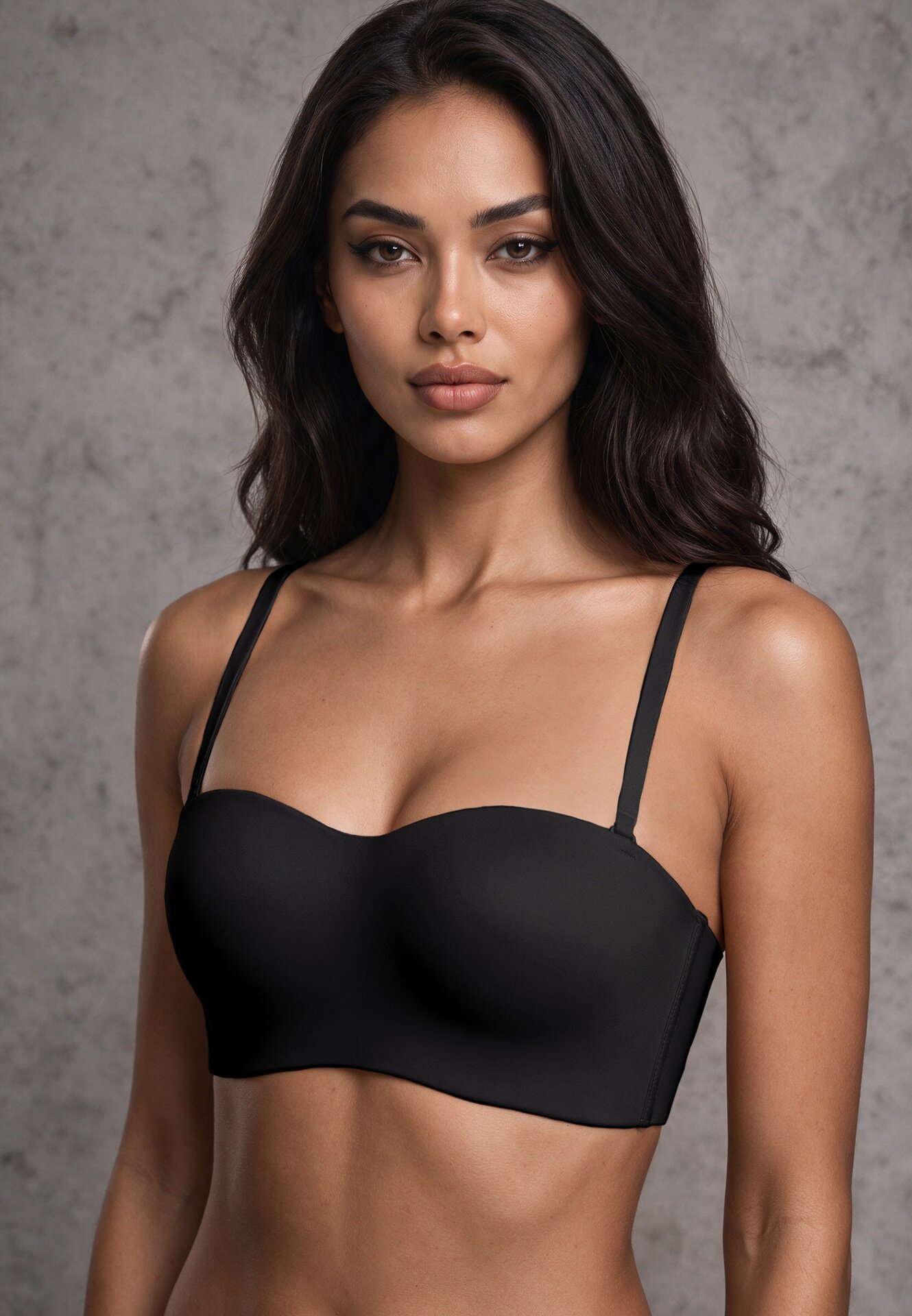 love magnolia Sutien simplu Push Up tip balconette cu bretele detașabile Misima Negru