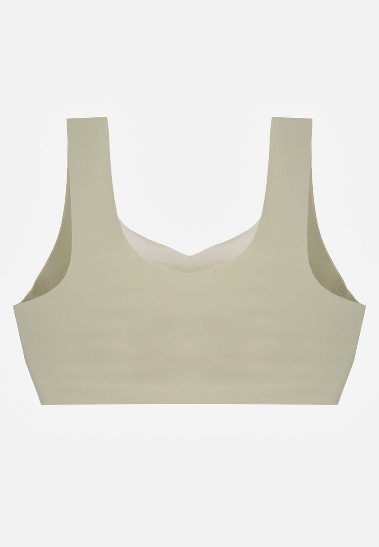love magnolia Sutien Sportiv Verde cu Intaritura Decorat cu insertie de plasa Edalissa