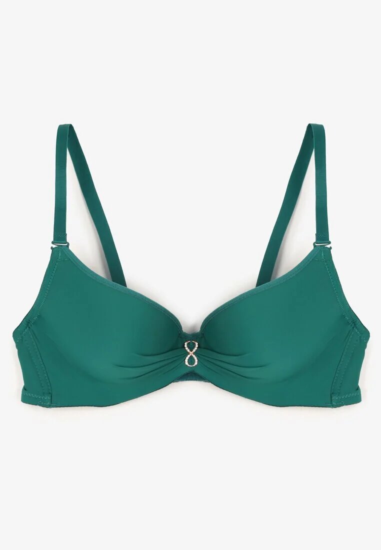 love magnolia Sutien Verde cu Aplicație de Zirconii Abantia