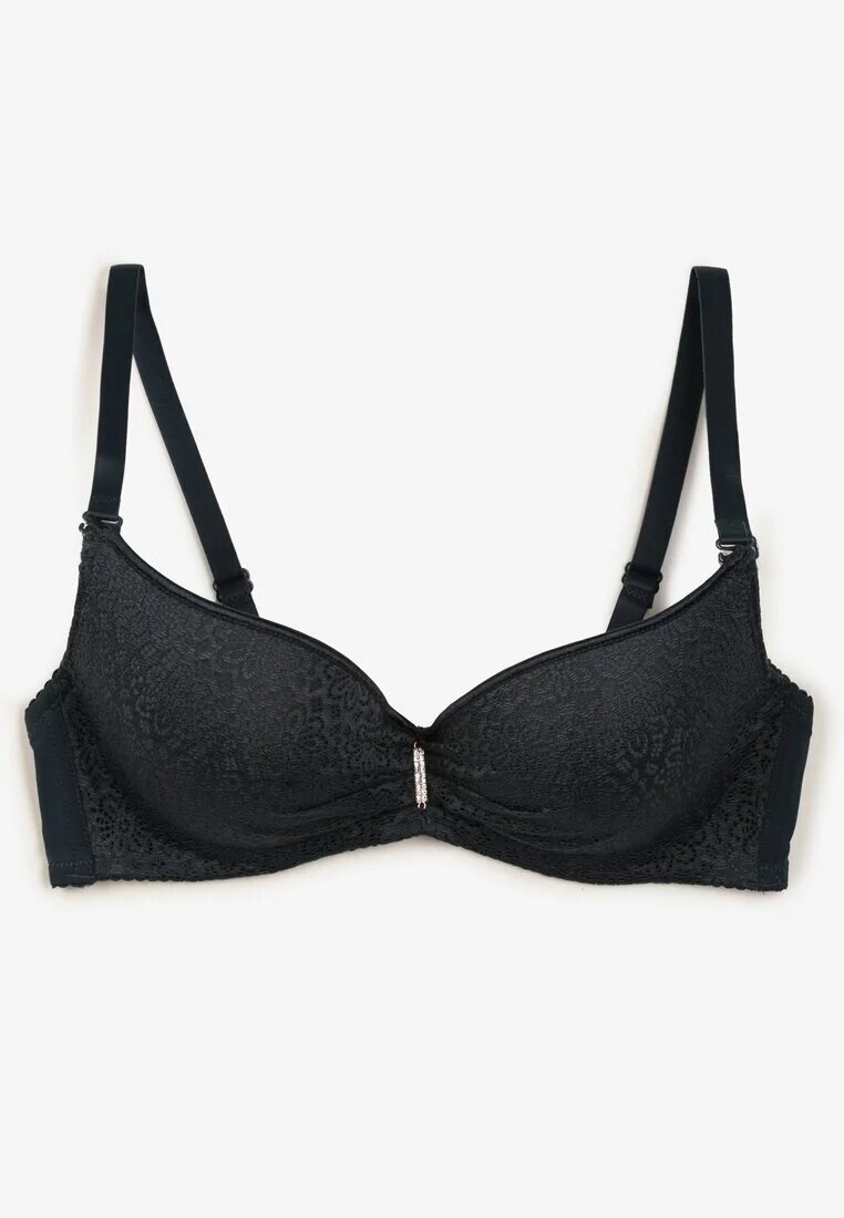love magnolia Sutien Verde închis Full Cup Decorat cu dantelă și un pandantiv mic din zirconiu Nedolse