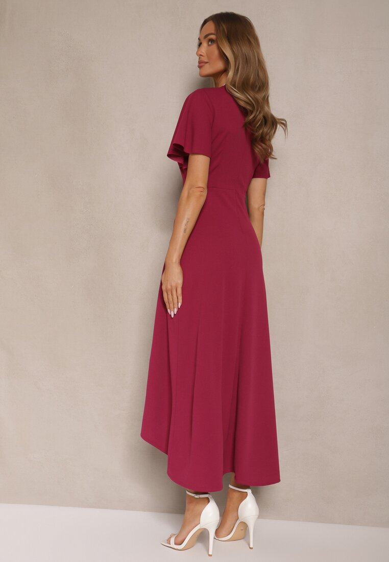 lovery Rochie Bordo evazată cu drapaj Odarene
