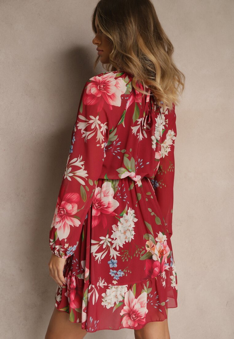 lovery Rochie în cloș Visiniu Decorată cu model floral Zerovia