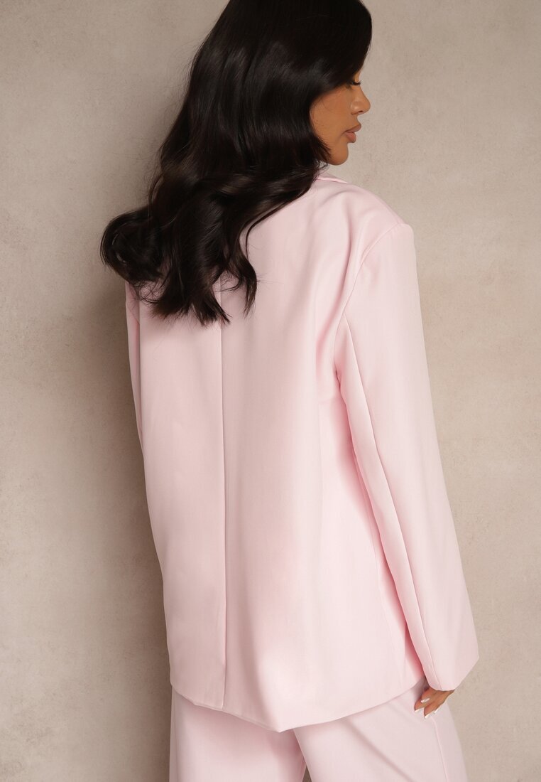lovery Sacou Roz Croială tip cutie Oversize Dublu rând Kositia