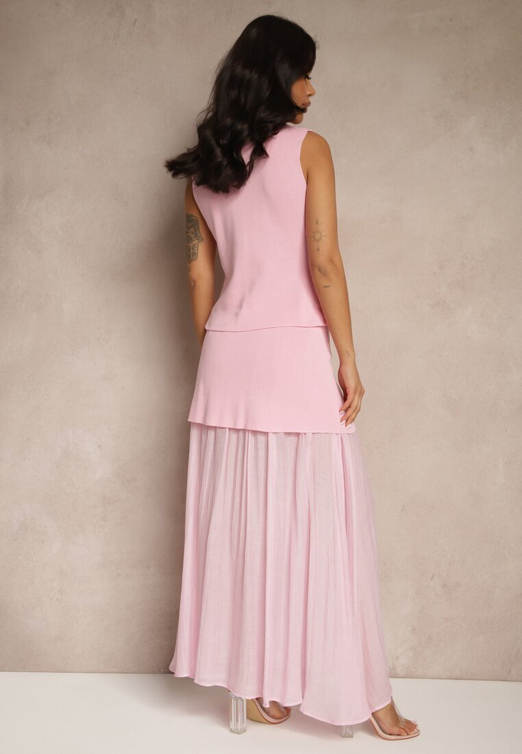 lovery Set Roz Elegant Vestă și Fustă Cloș Werani