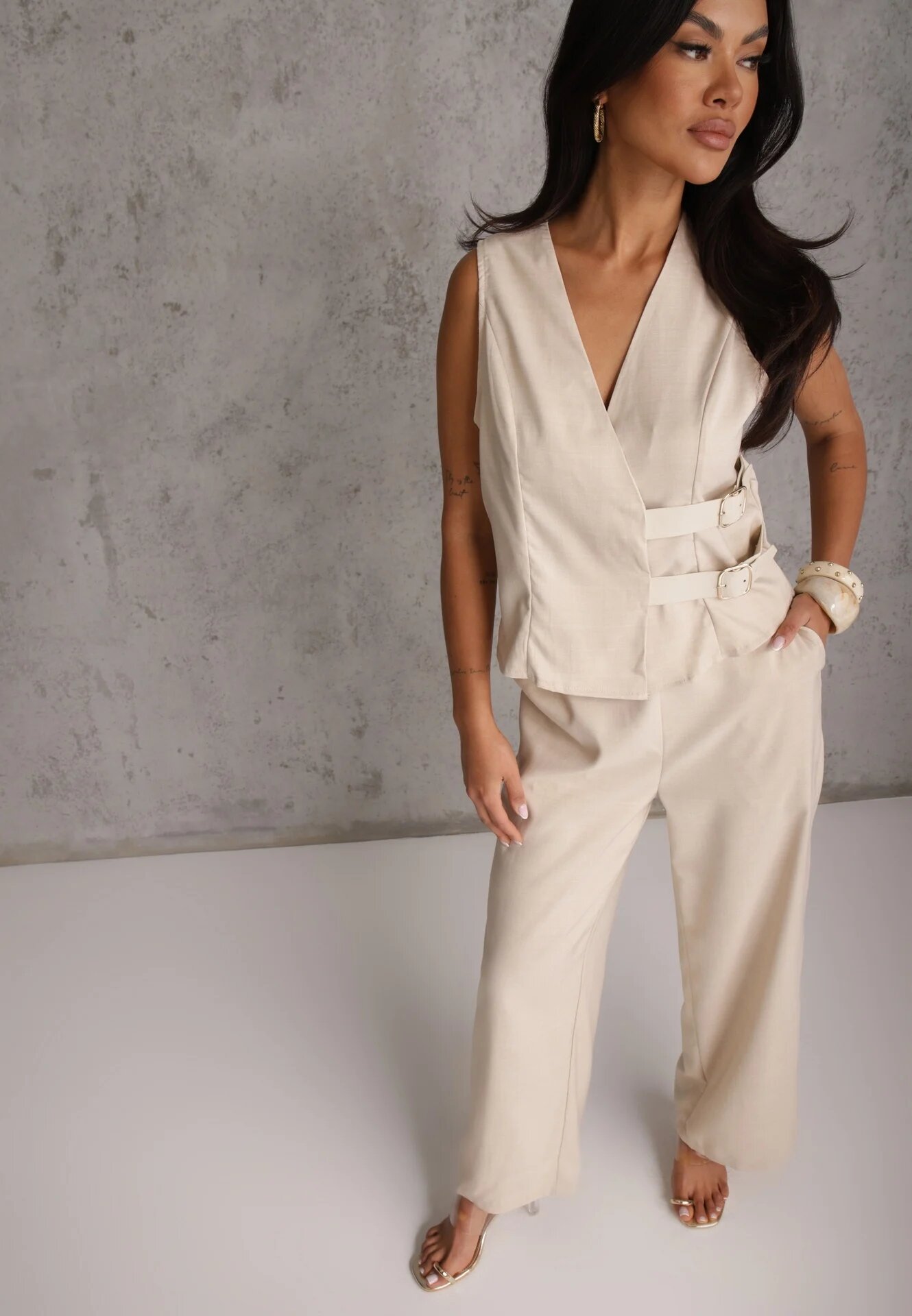 m&d fashion Compleu Sartora Bej deschis
