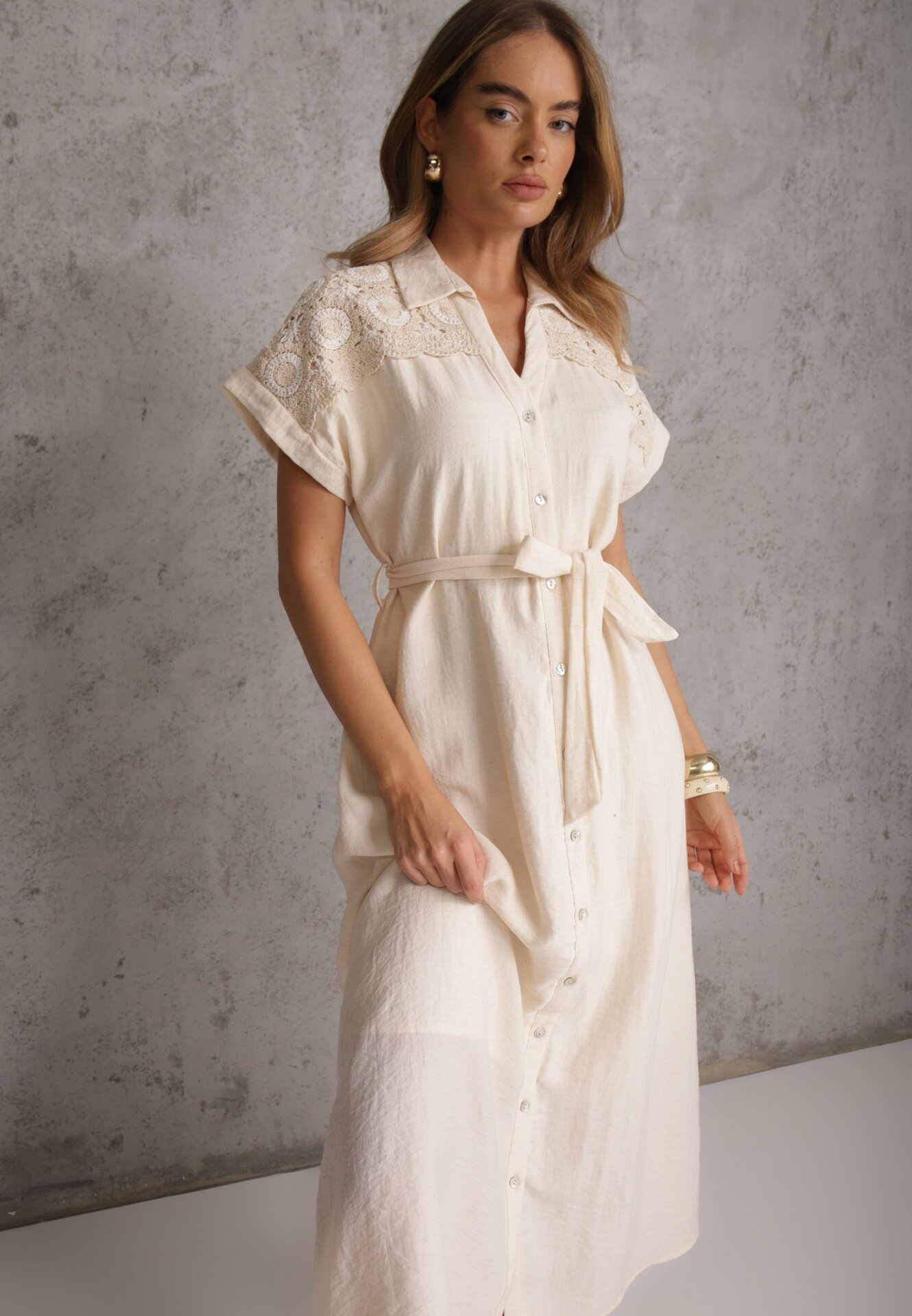 m&d fashion Rochie Tyrielle Bej deschis