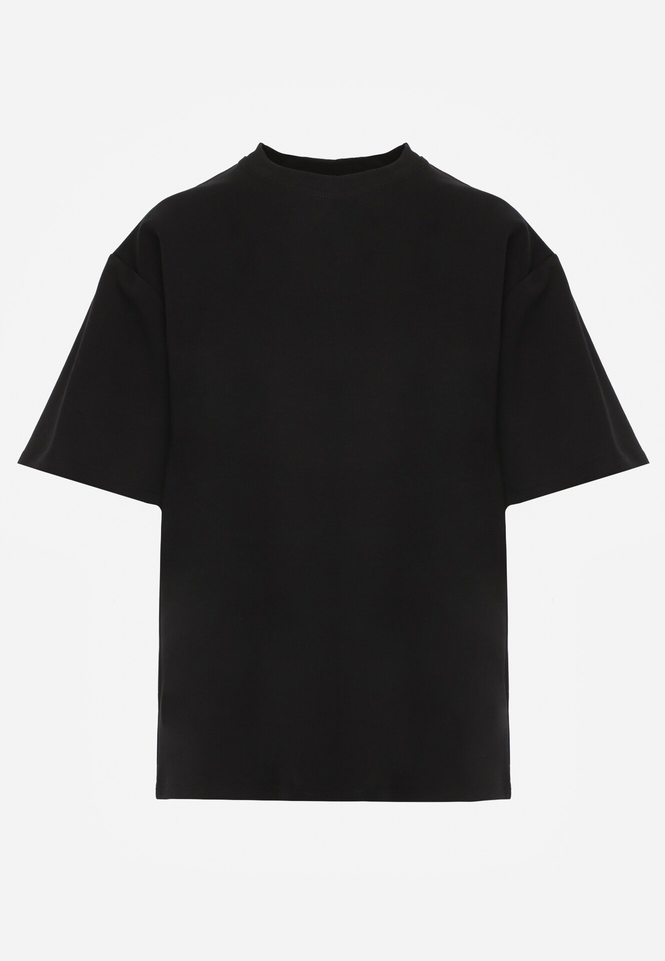 m&d fashion T-shirt Basic Negru din Bumbac Meranissea