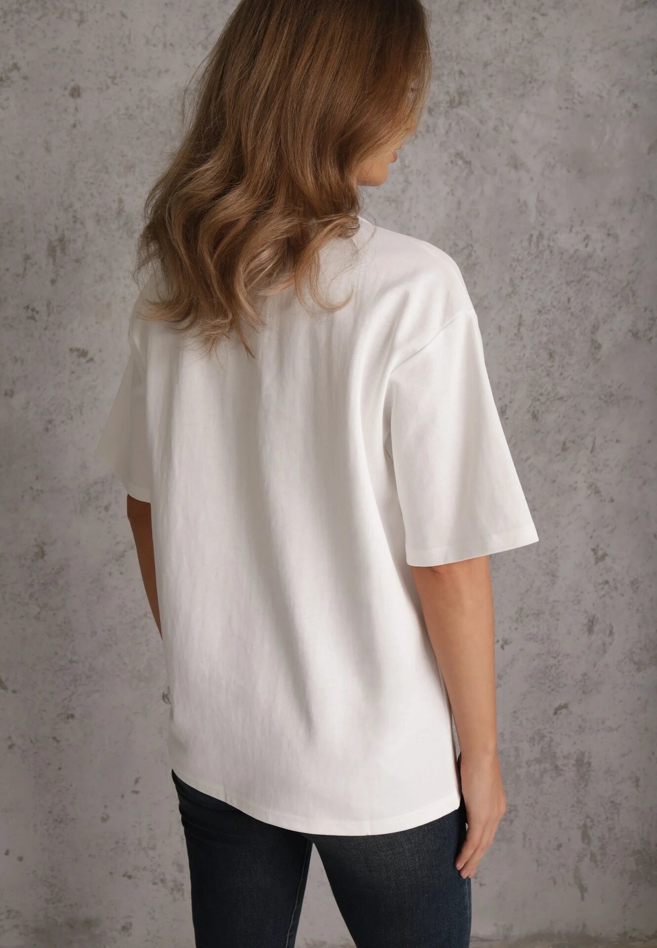 m&d fashion Tricou Basic Alb din Bumbac Meranissea