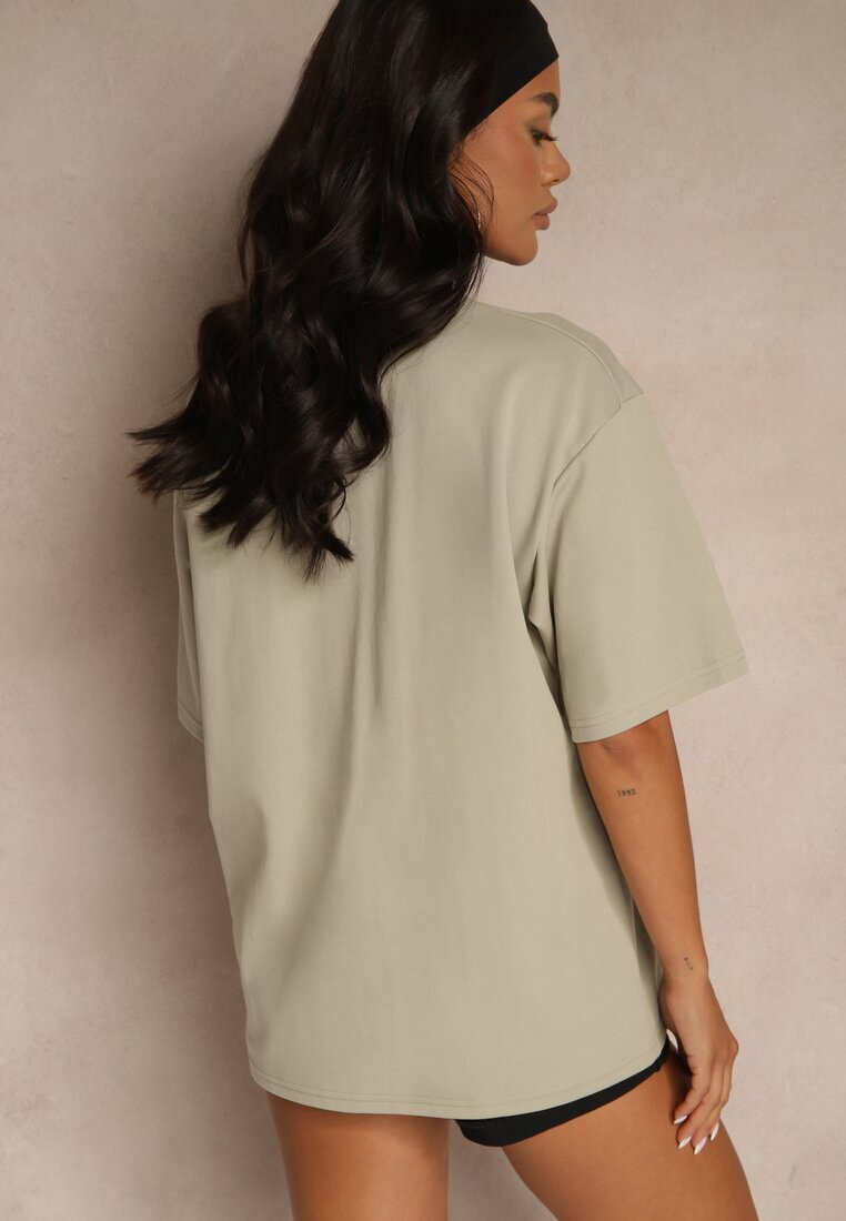 m&d fashion Tricou Basic Bej închis din bumbac Meranissea