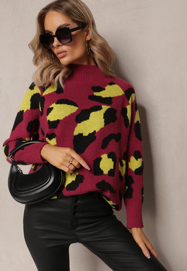 m&v Maleta Visiniu cu petice din tricot neted Plinero