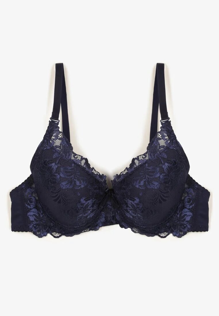 mag - net Sutien bleumarin decorat cu dantelă Vonavia