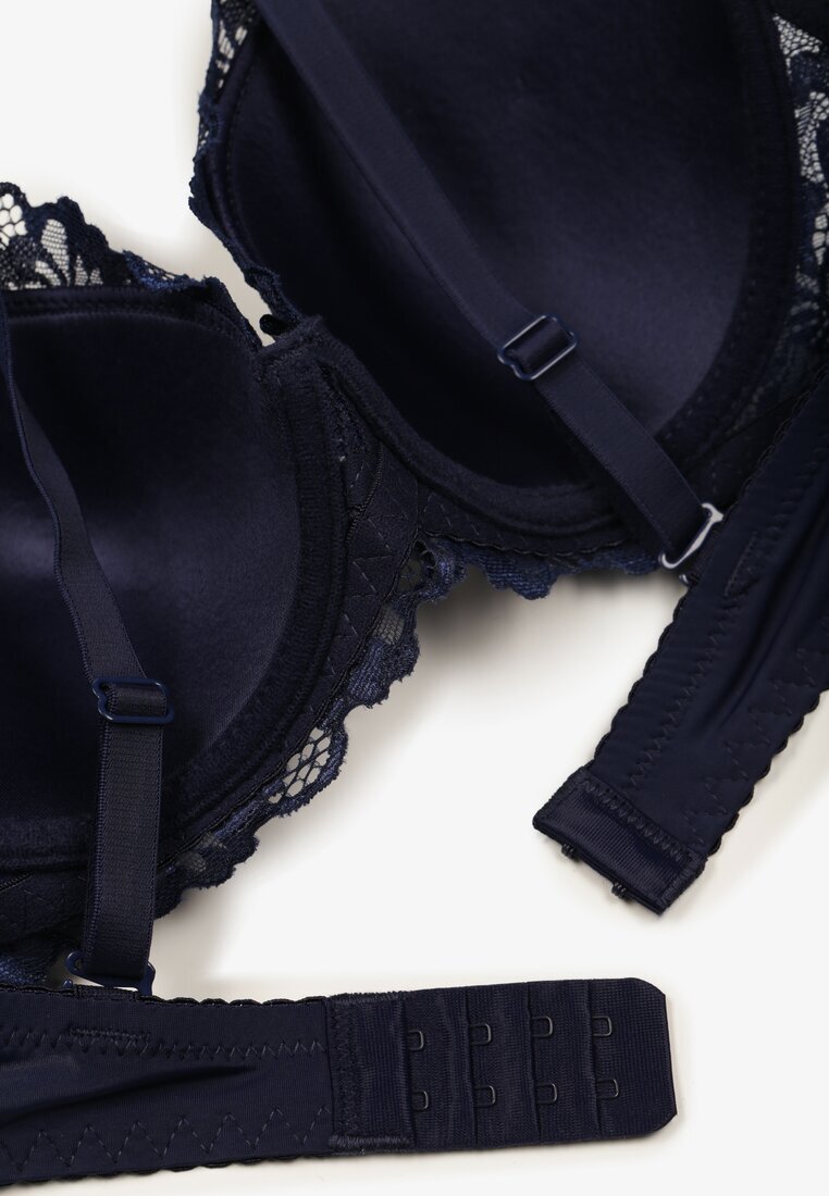 mag - net Sutien bleumarin decorat cu dantelă Vonavia