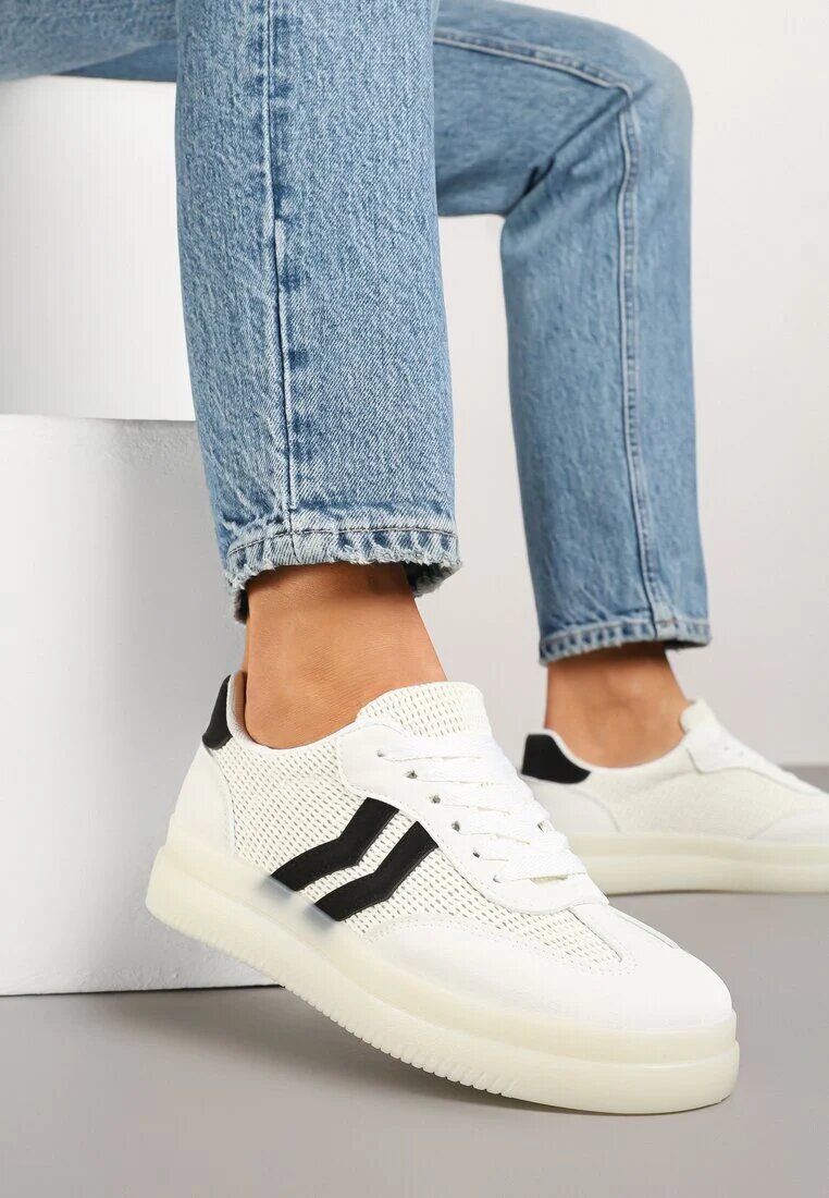 marquiiz Adidași teniși Albi Decorați cu benzi Falovinia