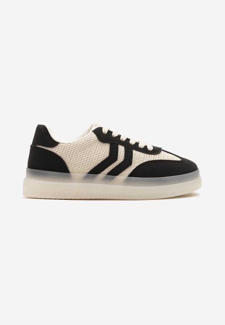 marquiiz Adidași Teniși Negru-Bej Decorați cu benzi Falovinia