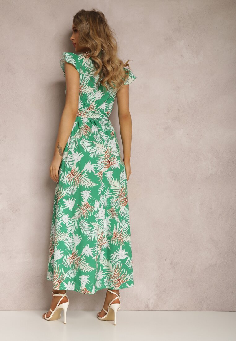 may moda Rochie Verde cu curea Helomeda