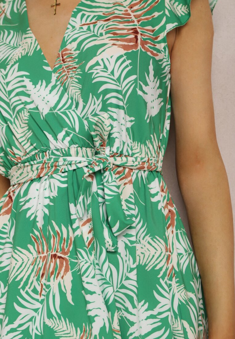 may moda Rochie Verde cu curea Helomeda