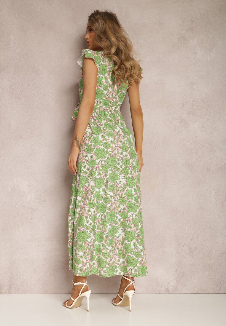 may moda Rochie verde deschis cu curea Helomeda