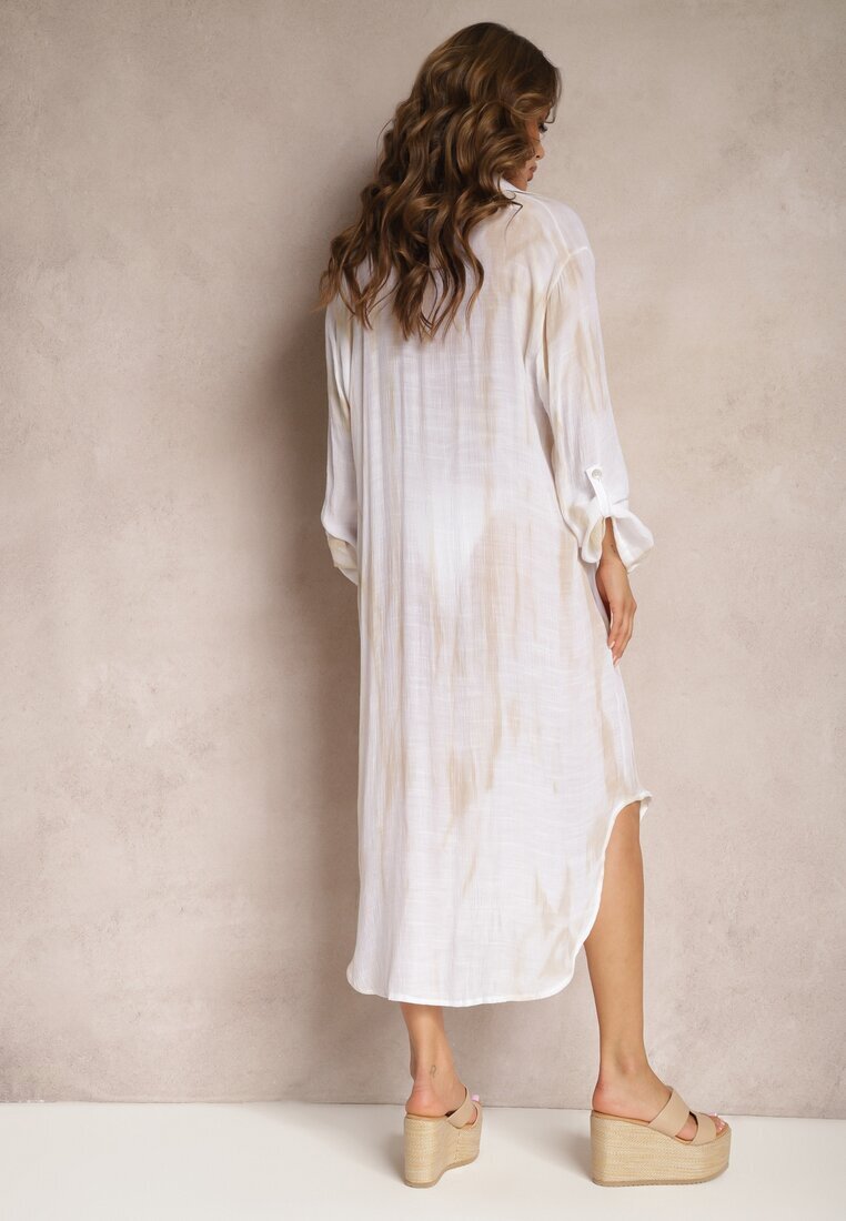 melya by melody Rochie bej deschis oversize stil cămașă Werosa