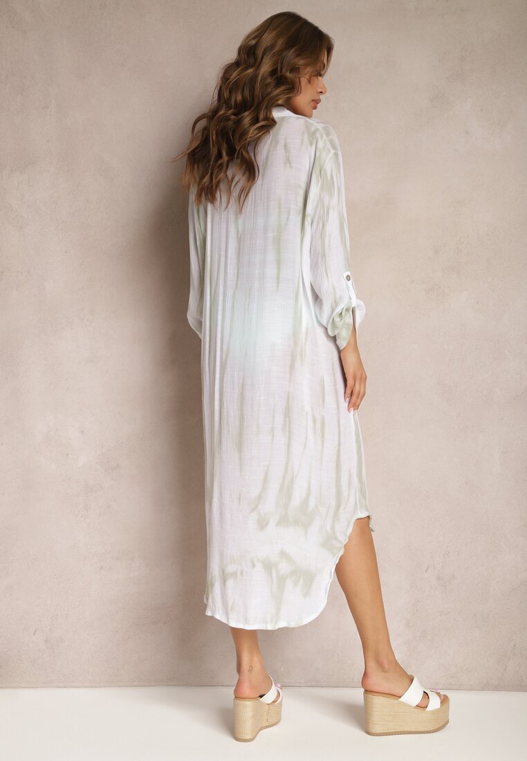 melya by melody Rochie Verde deschis Supradimensionată în stil cămașă Werosa